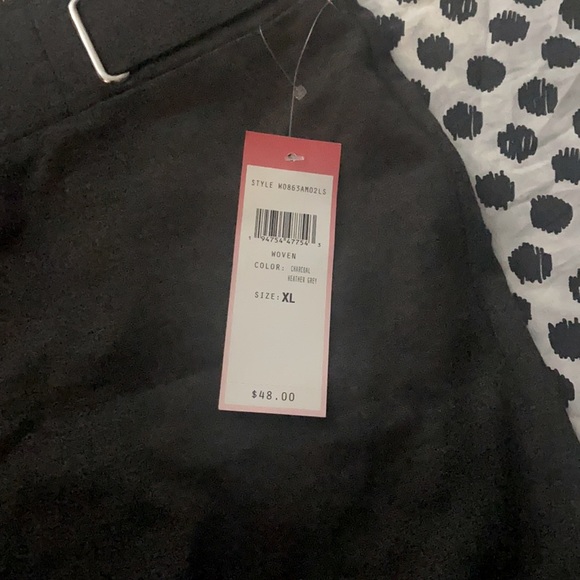 Charcoal Heather Grey Pencil Skirt - Picture 2 of 3